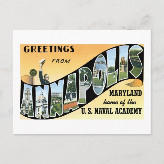 Greetings uit Annapolis, MD, Home of Naval Academ Briefkaart (Voorkant)