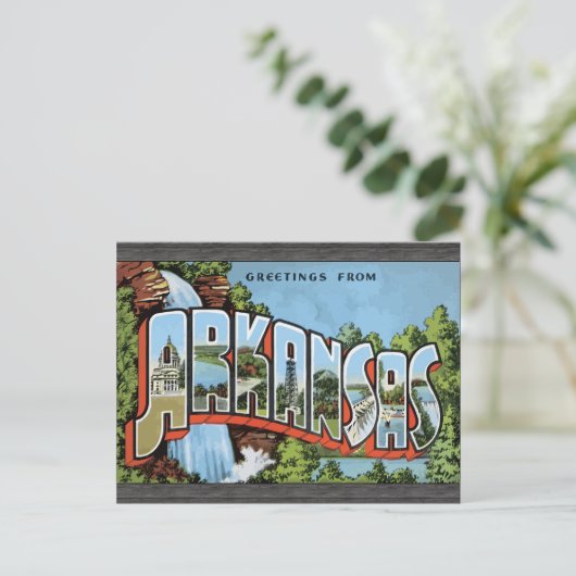 Greetings uit Arkansas,  Briefkaart (Staand voorkant)
