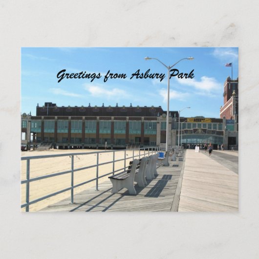 Greetings uit Asbury Park Briefkaart (Voorkant)