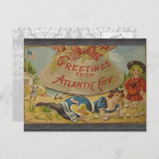 Greetings uit Atlantic City,  Briefkaart (Voorkant / Achterkant)