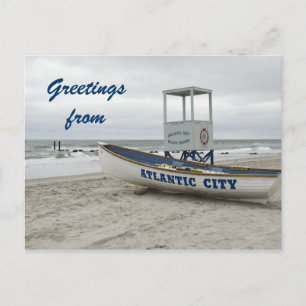 Greetings uit Atlantic City New Jersey Briefkaart