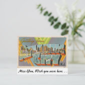 Greetings uit Atlantic City, New Jersey Briefkaart (Staand voorkant)