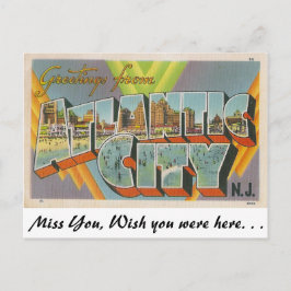 Greetings uit Atlantic City, New Jersey Briefkaart