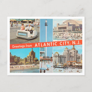 Greetings uit Atlantic City, New Jersey Travel Briefkaart