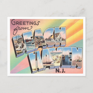 Greetings uit Beach Haven, New Jersey Travel Briefkaart