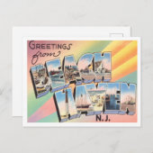 Greetings uit Beach Haven, New Jersey Travel Briefkaart (Voorkant / Achterkant)