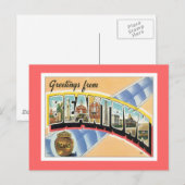 Greetings uit Beantown Boston Briefkaart (Voorkant / Achterkant)