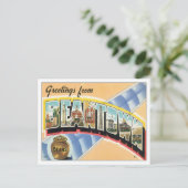 Greetings uit Beantown Boston Briefkaart (Staand voorkant)