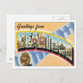 Greetings uit Beantown Boston Briefkaart (Voorkant / Achterkant)