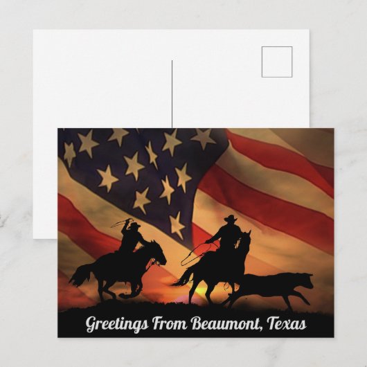 Greetings uit Beaumont, Briefkaart Texas (Voorkant / Achterkant)