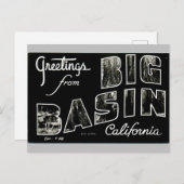 Greetings uit Big Basin California  kunst Briefkaart (Voorkant / Achterkant)