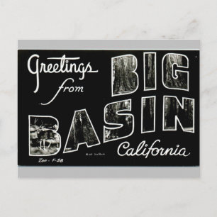 Greetings uit Big Basin California kunst Briefkaart