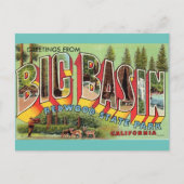 Greetings uit Big Basin California  kunst Briefkaart (Voorkant)