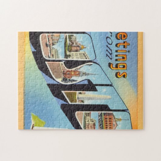 Greetings uit Boston Legpuzzel (Horizontaal)