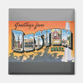 Greetings uit Boston Mass.  Magneet (Voorkant)