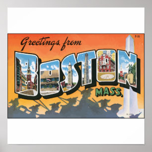 Greetings uit Boston Mass. Poster