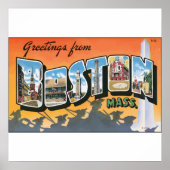 Greetings uit Boston Mass.  Poster (Voorkant)