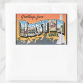 Greetings uit Boston Mass. Rechthoekige Sticker (Tas)