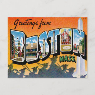 Greetings uit Boston Massachusetts Briefkaart
