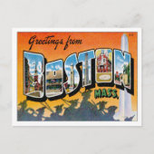 Greetings uit Boston Massachusetts Briefkaart (Voorkant)