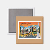 Greetings uit Boston Massachusetts Magneet (Voorkant / Achterkant)