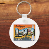 Greetings uit Boston Massachusetts Sleutelhanger (Voorkant)