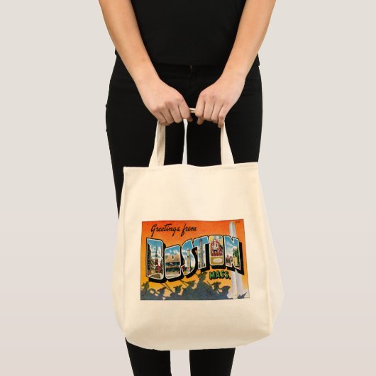 Greetings uit Boston Massachusetts Tote Bag (Voorkant (product))