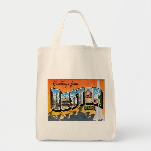 Greetings uit Boston Massachusetts Tote Bag (Voorkant)