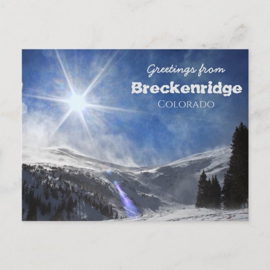 Greetings uit Breckenridge Colorado Schilderachtig Briefkaart (Voorkant)