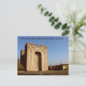Greetings uit Bunratty Castle, Ierland Briefkaart (Staand voorkant)