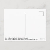 Greetings uit Bunratty Castle, Ierland Briefkaart (Achterkant)