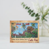 Greetings uit Cahuita, Costa Rica Briefkaart (Staand voorkant)