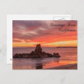 Greetings uit Californië Beach Briefkaart (Voorkant / Achterkant)