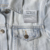 Greetings uit Cape Hatteras Vierkante Button 5,1 Cm (In situ)