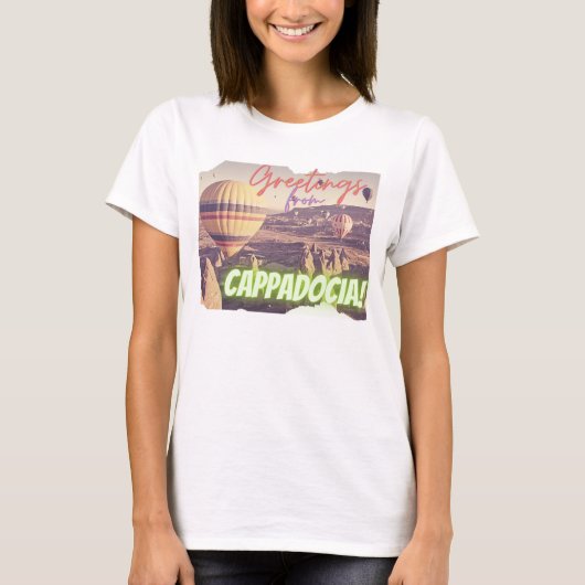 Greetings uit Cappadocia Turkey T-shirt (Voorkant)