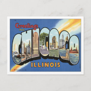 Greetings uit Chicago Illinois Briefkaart
