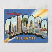 Greetings uit Chicago Illinois Briefkaart (Voorkant)