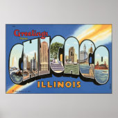 Greetings uit Chicago Illinois,  Poster (Voorkant)