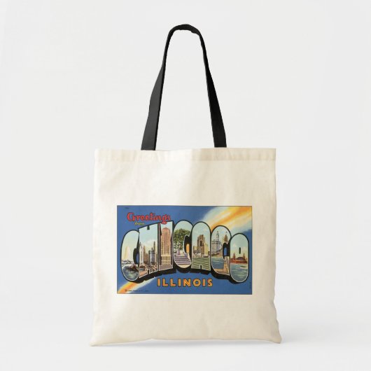 Greetings uit Chicago Illinois,  Tote Bag (Voorkant)