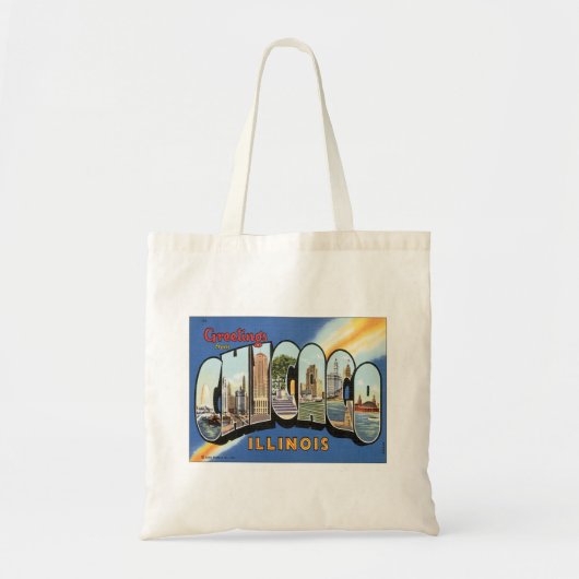 Greetings uit Chicago Illinois Tote Bag (Voorkant)
