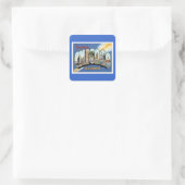 Greetings uit Chicago Illinois Vierkante Sticker (Tas)