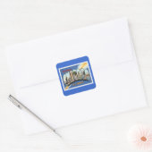 Greetings uit Chicago Illinois Vierkante Sticker (Envelop)