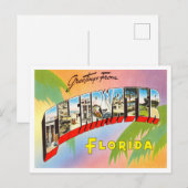 Greetings uit Clearwater, Florida Vintage Travel Briefkaart (Voorkant / Achterkant)