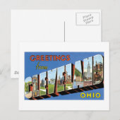 Greetings uit Cleveland, Ohio Briefkaart (Voorkant / Achterkant)
