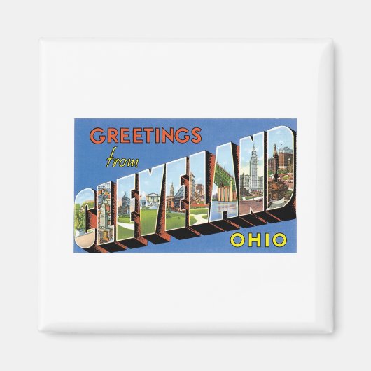 Greetings uit Cleveland, Ohio Magneet (Voorkant)