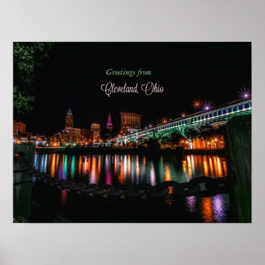 Greetings uit Cleveland, Ohio Poster (Voorkant)