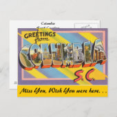 Greetings uit Colombia Briefkaart (Voorkant / Achterkant)