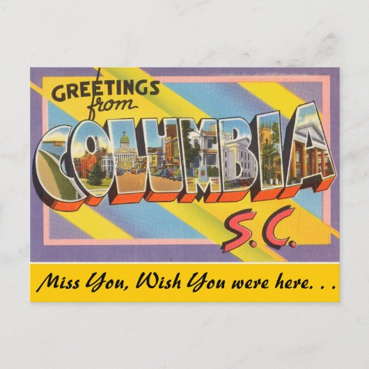 Greetings uit Colombia Briefkaart (Voorkant)