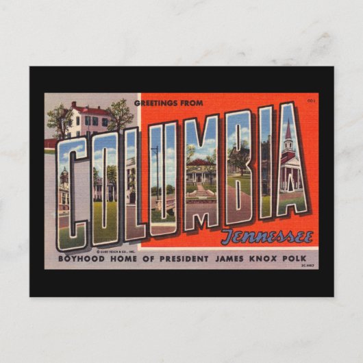 Greetings uit Colombia Briefkaart (Voorkant)