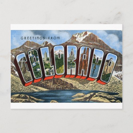 Greetings uit Colorado Briefkaart (Voorkant)